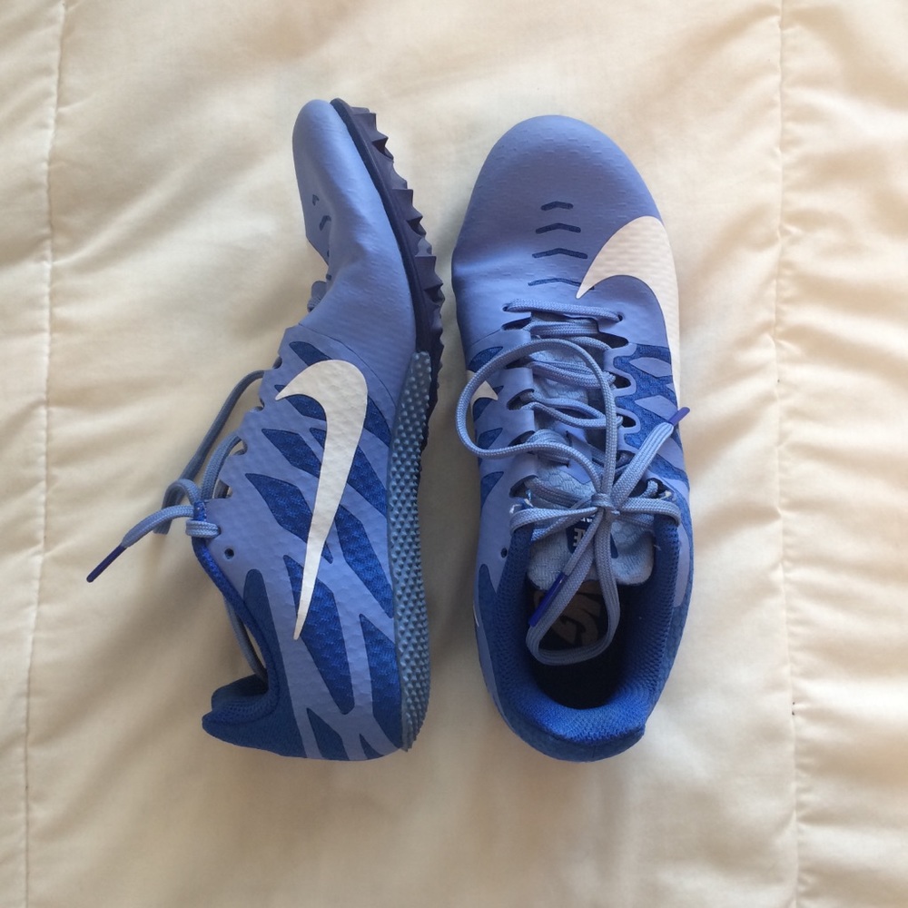 Blue Nike Track Spikes-Sprinting Zoom Rivals